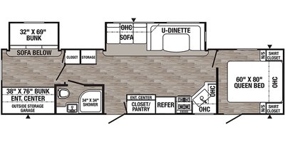 2019 Palomino Puma 31QBBH floorplan