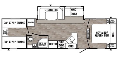 2019 Palomino Puma 29QBSS floorplan