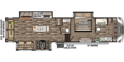 2019 KZ Durango Gold G366FBT floorplan