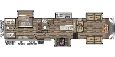 2019 KZ Durango Gold G385FLF floorplan