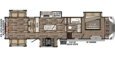 2019 KZ Durango Gold G381REF floorplan