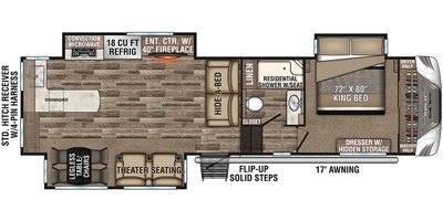 2019 KZ Durango Gold G353RKT floorplan