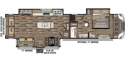 2019 KZ Durango Gold G384RLT floorplan