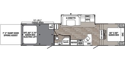 2019 Palomino Puma Unleashed 351THSS floorplan