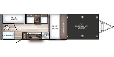 2019 Palomino PaloMini 177 ORV BH floorplan