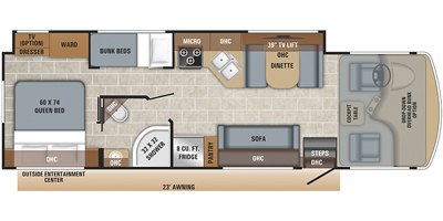 2019 Jayco Alante 29F floorplan