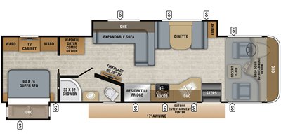 2019 Jayco Precept 33U floorplan