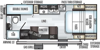 2019 Forest River Rockwood Mini Lite 2306 floorplan