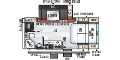 2019 Forest River Rockwood Mini Lite 2104S floorplan