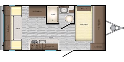 2019 CrossRoads Zinger Lite ZR18RD floorplan