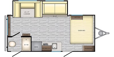 2019 CrossRoads Zinger Lite ZR18DS floorplan