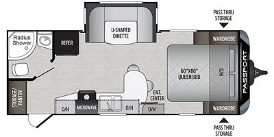 2019 Keystone Passport Grand Touring (East) 2210RB GT floorplan