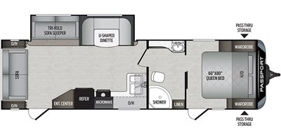 2019 Keystone Passport Grand Touring (East) 2900RL GT floorplan