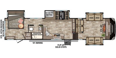 2019 KZ Durango D342FLQ floorplan