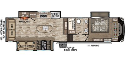 2019 KZ Durango D333RLT floorplan