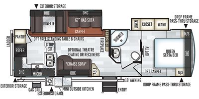 2019 Forest River Rockwood Ultra Lite 2902WS floorplan