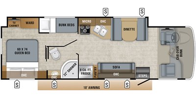 2019 Jayco Greyhawk 31F floorplan