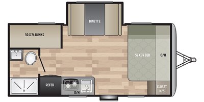 2019 Keystone Springdale Mini 1760BH floorplan