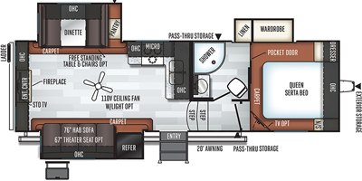 2019 Forest River Flagstaff Super Lite FW 526RLWS floorplan