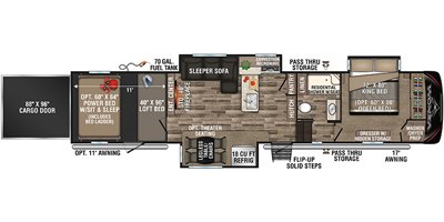 2019 KZ Venom V3911TK floorplan