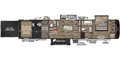 2019 KZ Venom V4013TK floorplan