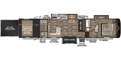 2019 KZ Venom V4012TK floorplan