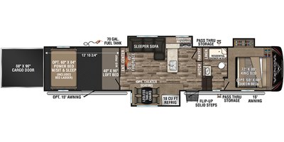 2019 KZ Venom V4114TK floorplan