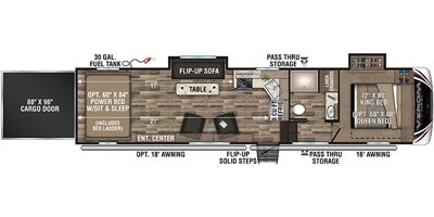 2019 KZ Venom V-Series V3517DK floorplan