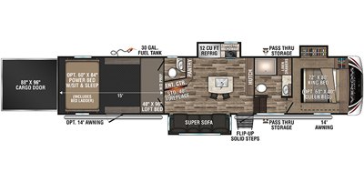 2019 KZ Venom V-Series V3815TK floorplan