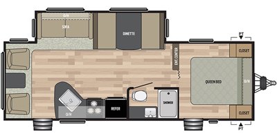 2019 Keystone Springdale (East) 266RL floorplan