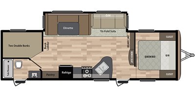 2019 Keystone Springdale (East) 282BH floorplan