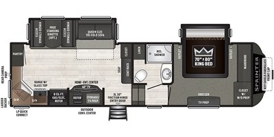 2019 Keystone Sprinter Campfire 27FWML floorplan