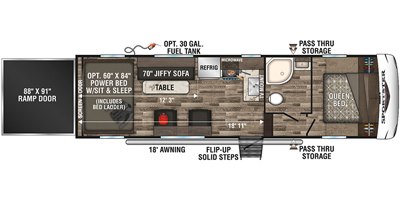 2019 KZ Sportster 280TH floorplan