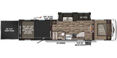 2019 KZ Sportster 331TH13 floorplan