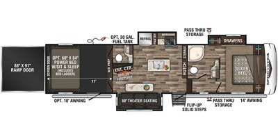 2019 KZ Sportster 343TH11 floorplan