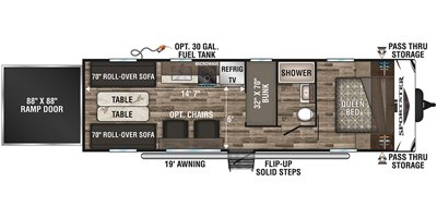 2019 KZ Sportster 290THR floorplan