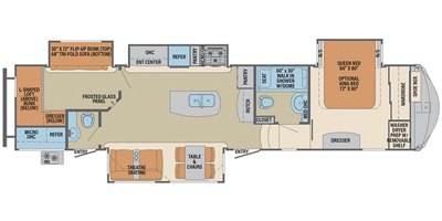 2019 Palomino Columbus Compass 374BHC floorplan