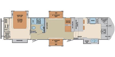 2019 Palomino Columbus Compass 386FKC floorplan