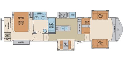 2019 Palomino Columbus Compass 389FLC floorplan