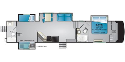 2019 Heartland Milestone 389TB floorplan