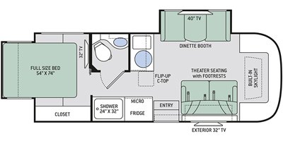 2019 Thor Motor Coach Compass 24SX floorplan