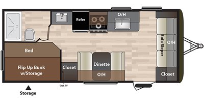 2019 Keystone Hideout LHS (West) 19LHSWE floorplan