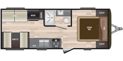 2019 Keystone Hideout LHS (West) 20LHSWE floorplan