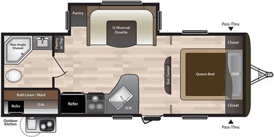 2019 Keystone Hideout LHS (West) 23LHSWE floorplan