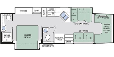 2019 Thor Motor Coach Omni™ BH35 floorplan