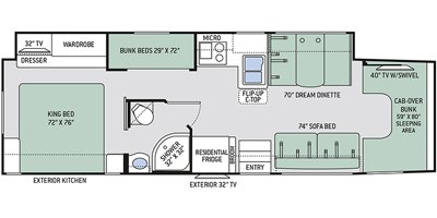 2019 Thor Motor Coach Omni™ BB35 floorplan