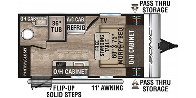 2019 Venture Sonic Lite SL150VRK floorplan