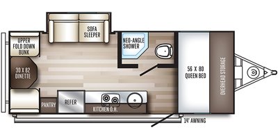 2019 Palomino PaloMini 183 RDB floorplan