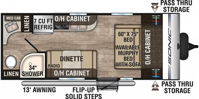 2019 Venture Sonic SN190VRB floorplan