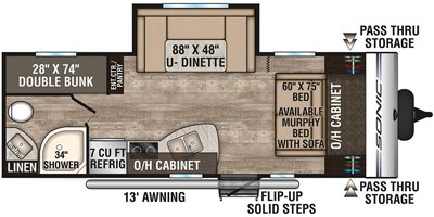 2019 Venture Sonic SN220VBH floorplan